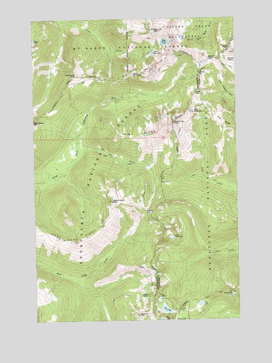 Benchmark Mountain, WA USGS Topographic Map