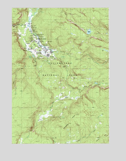 Old Faithful, WY USGS Topographic Map