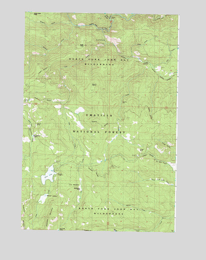 Olive Lake, OR USGS Topographic Map