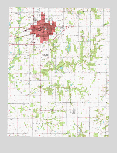 Olney, IL USGS Topographic Map