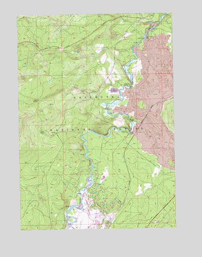 Benham Falls, OR USGS Topographic Map