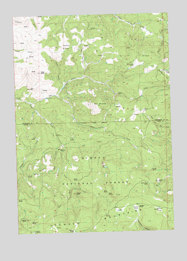 Opal Mountain, OR USGS Topographic Map