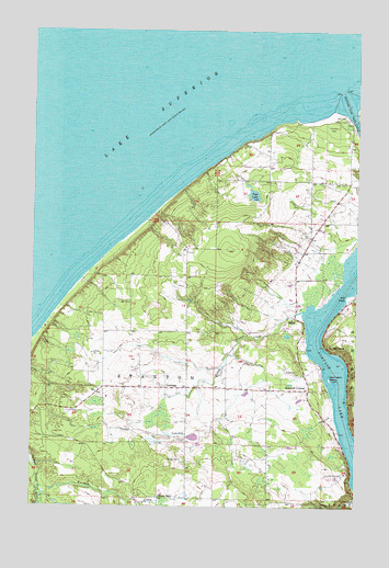 Oskar, MI USGS Topographic Map