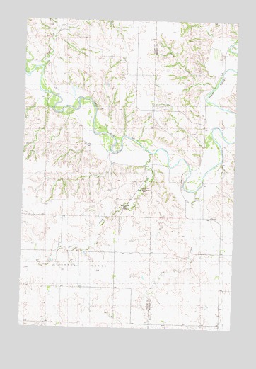 Otter Creek East, ND USGS Topographic Map
