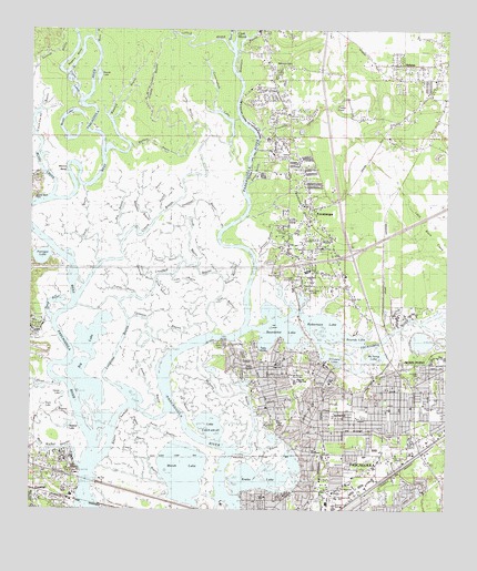 Pascagoula North, MS USGS Topographic Map