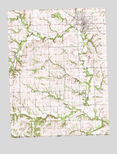 Pawnee City, NE USGS Topographic Map