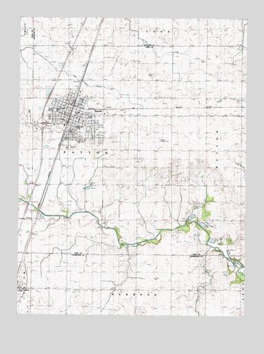 Paxton, IL USGS Topographic Map