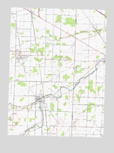Pemberville, OH USGS Topographic Map