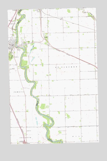 Pembina, ND USGS Topographic Map