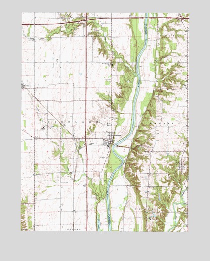 Perrysville, IN USGS Topographic Map