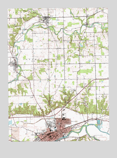 Peru, IN USGS Topographic Map