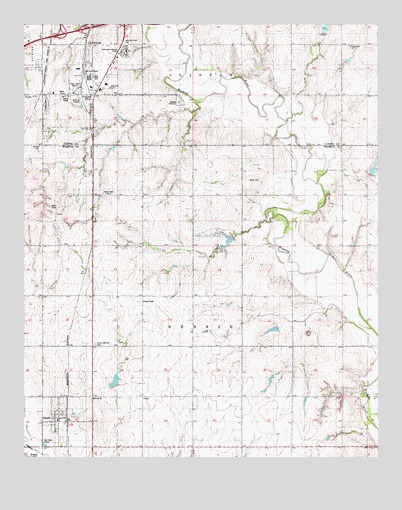 Bessie, OK USGS Topographic Map