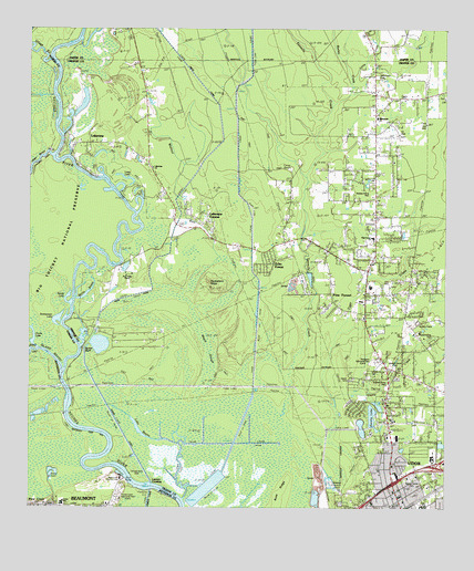 Pine Forest, TX USGS Topographic Map