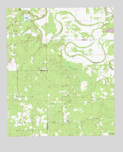 Pinebergen, AR USGS Topographic Map