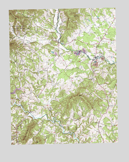 Piney River, VA USGS Topographic Map