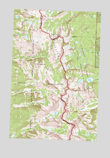 Piper-Crow Pass, MT USGS Topographic Map