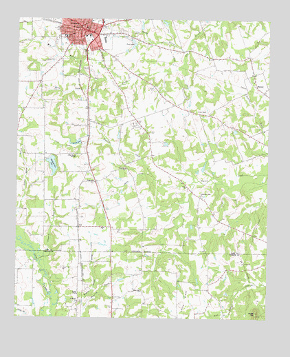 Pittsburg, TX USGS Topographic Map