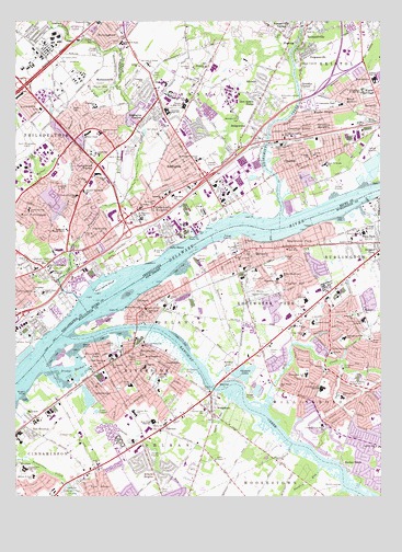 Beverly, NJ USGS Topographic Map