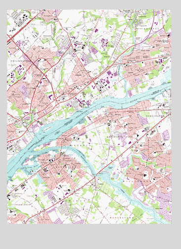 Beverly, NJ USGS Topographic Map