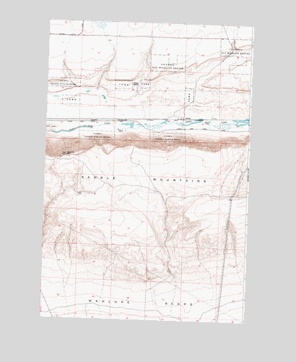 Beverly SE, WA USGS Topographic Map