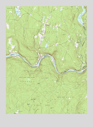 Pond Eddy, NY USGS Topographic Map