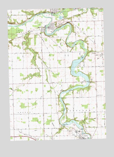 Portland North, MI USGS Topographic Map