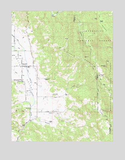 Potter Valley, CA USGS Topographic Map