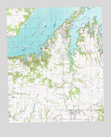 Pottsboro, TX USGS Topographic Map