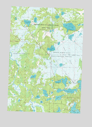 Powell, WI USGS Topographic Map