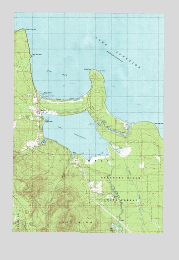 Big Bay, MI USGS Topographic Map