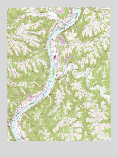 Powhatan Point, OH USGS Topographic Map