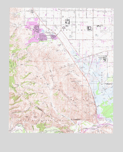 Prado Dam, CA USGS Topographic Map