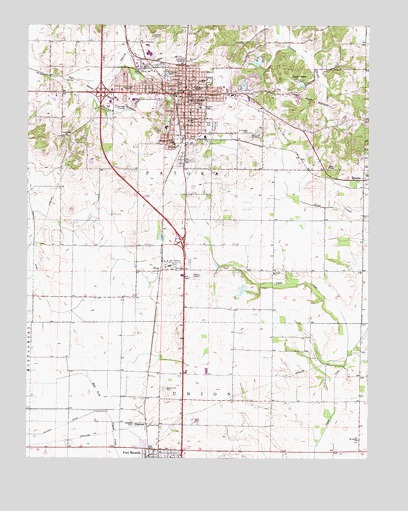 Princeton, IN USGS Topographic Map