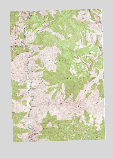 Puddin Mountain, ID USGS Topographic Map