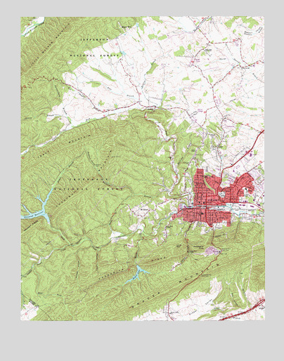 Pulaski, VA USGS Topographic Map