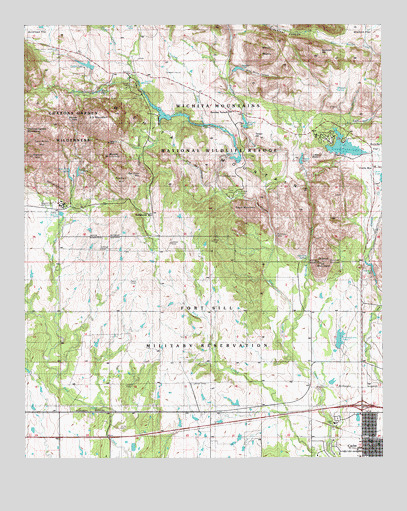 Quanah Mountain, OK USGS Topographic Map