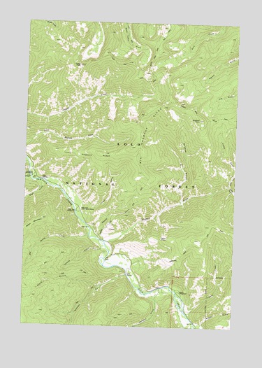 Quigg Peak, MT USGS Topographic Map