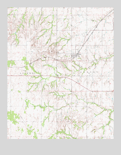 Quinlan, OK USGS Topographic Map