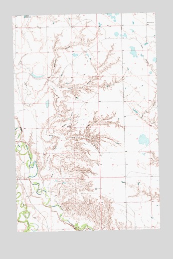 Rabbit Hills, MT USGS Topographic Map