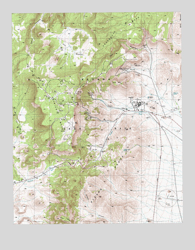 Rainier Mesa, NV USGS Topographic Map