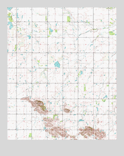 Rainy Mountain Creek, OK USGS Topographic Map