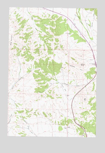 Rattlesnake Mountain, MT USGS Topographic Map