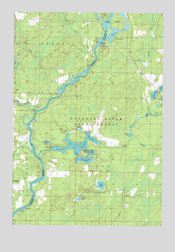 Resort Lake, MI USGS Topographic Map