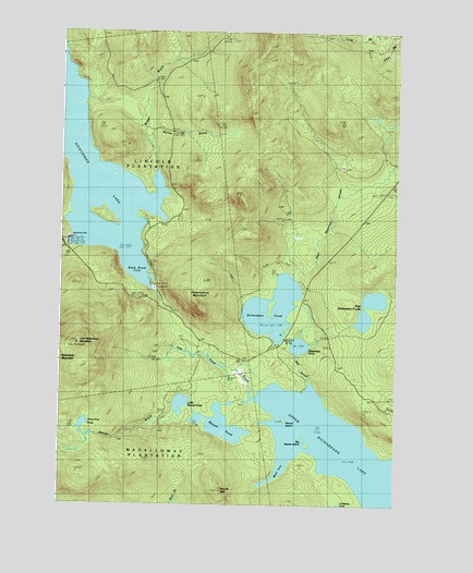 Richardson Pond, ME USGS Topographic Map