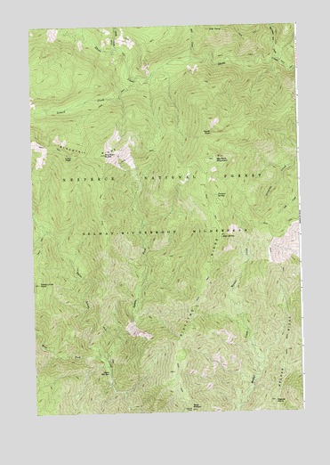 Big Rock Mountain, ID USGS Topographic Map