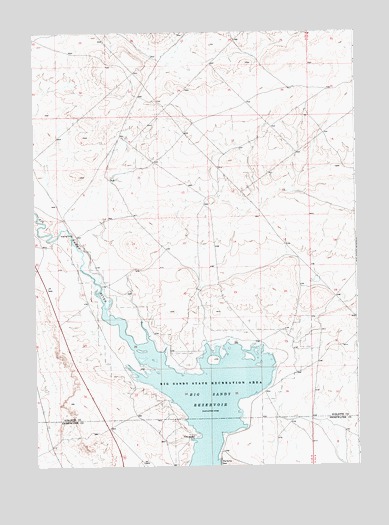 Big Sandy Reservoir, WY USGS Topographic Map