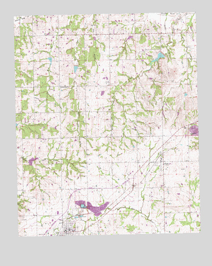 Roff North, OK USGS Topographic Map
