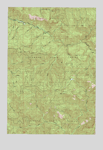 Rogers Peak, OR USGS Topographic Map