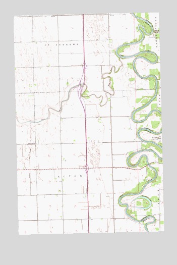 Big Woods NW, ND USGS Topographic Map