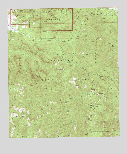 Rustler Park, AZ USGS Topographic Map